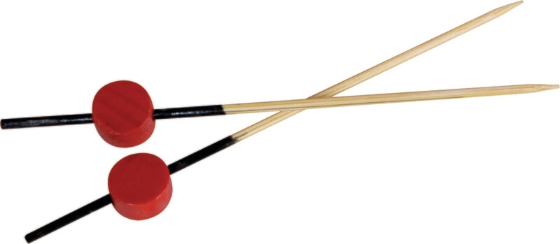 Firstpack - Stecchino bamboo con pallina rossa e finitura nera 9 cm
