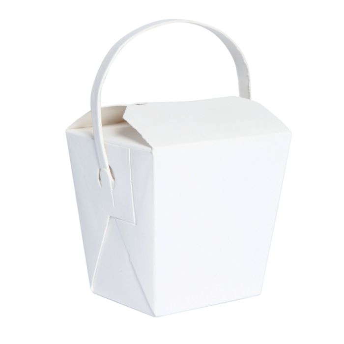 Set of 500 pieces - Mini white box with handle 230 ml - Firstpack