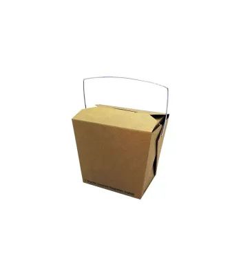 Set of 500 pieces - Brown Food Box with Handle 450 ml - Firstpack