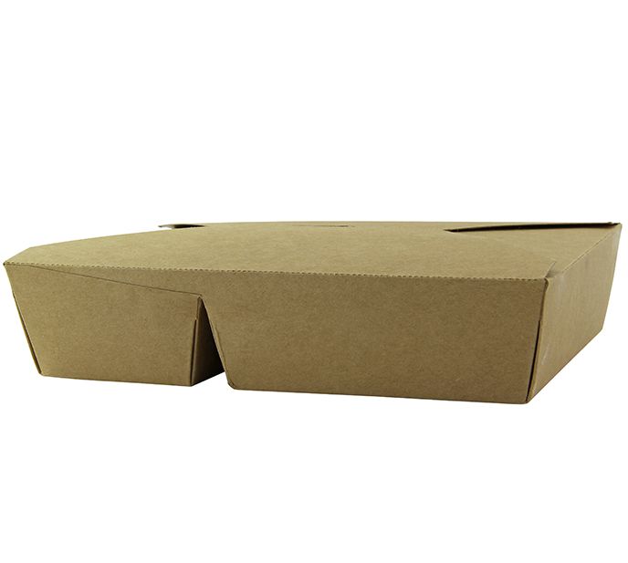 Set of 200 pieces - Food box with 2 compartments 16.8 x 13.5 cm - Firstpack