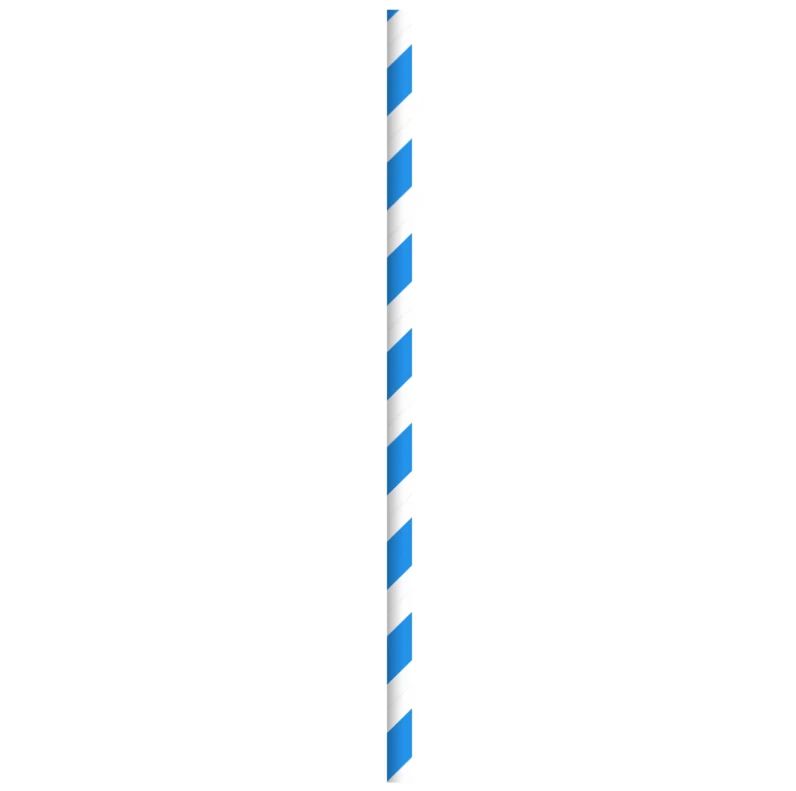 Set mit 3000 Stück - Blau-weißer Trinkhalm 0,6 x 19,7 cm - Firstpack
