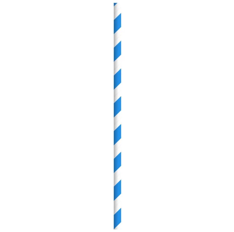Set of 3000 pieces - Blue and white straw 0.6 x 19.7 cm - Firstpack