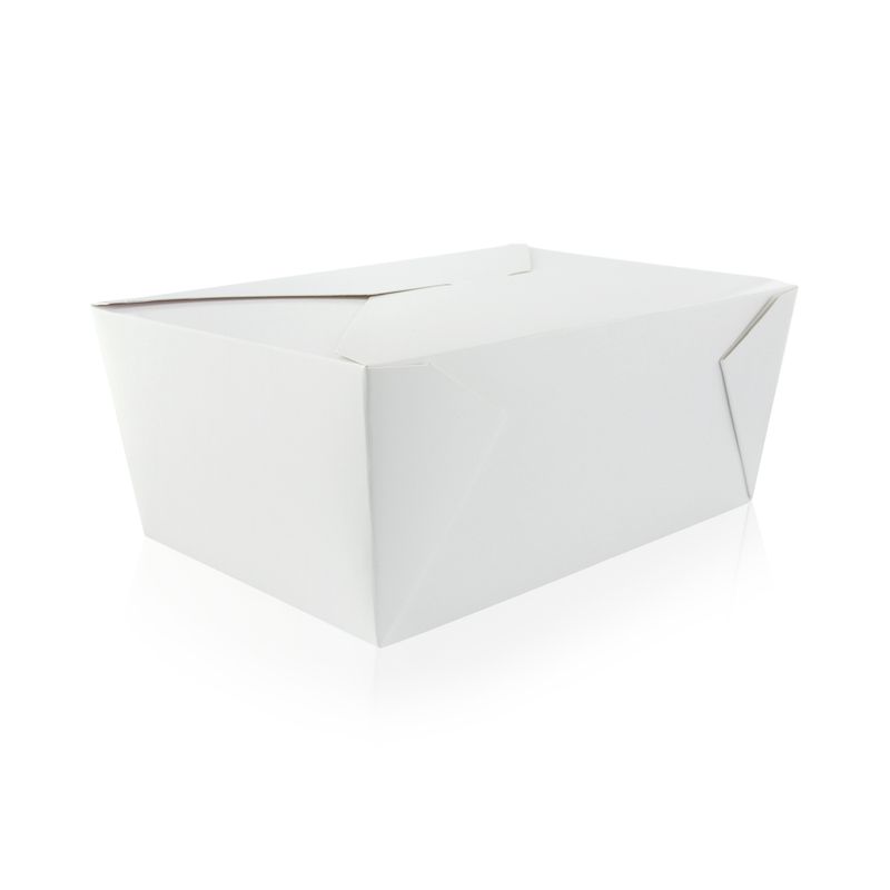 Set of 160 pieces - White Food Box 22.6 x 16.7 x 9.2 cm - Firstpack