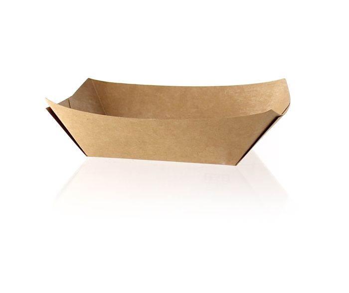 Set of 1000 pieces - Grease-resistant cardboard boat 17 x 12.5 cm - Firstpack