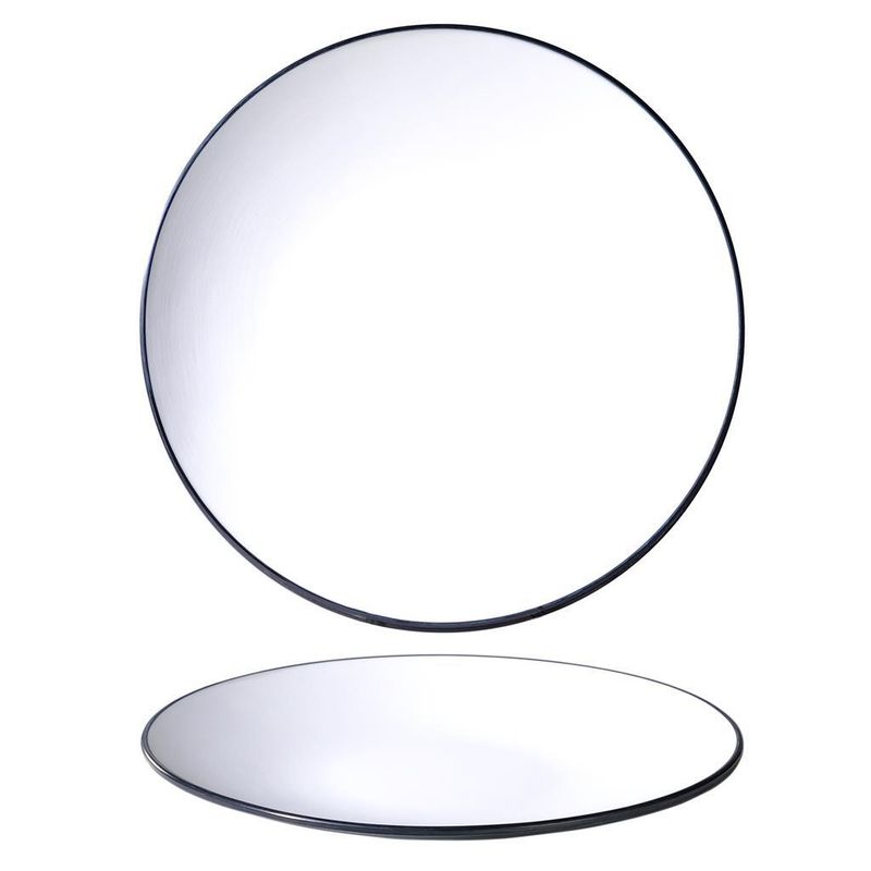 Flat Coupe Plate 30 cm Melamine Bicolor White/Black - Tirolix
