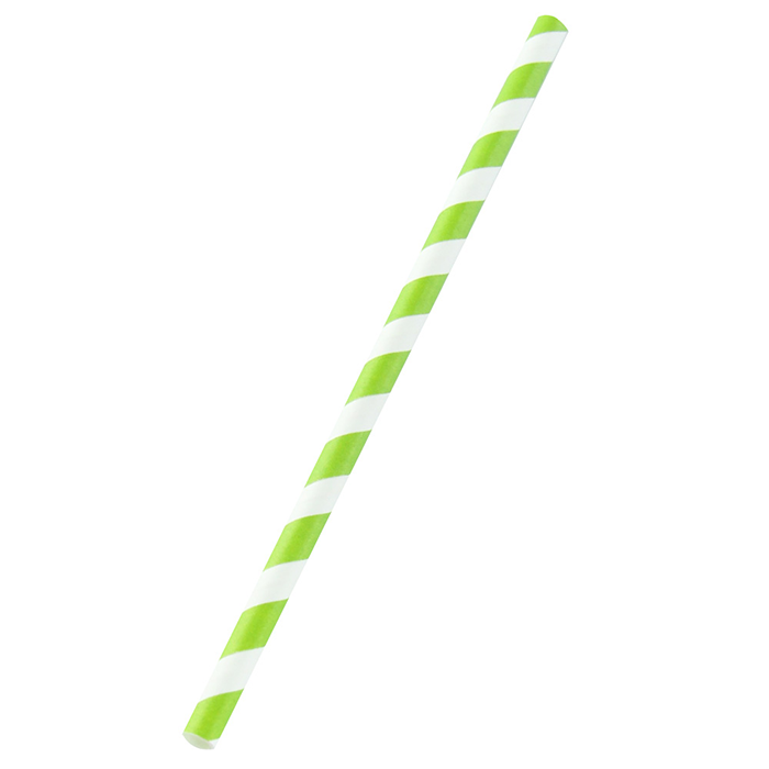 Set mit 3000 Stück - Leuchtend grüne und weiße Strohhalme 0,6 x 0,6 x 19,7 cm - Firstpack