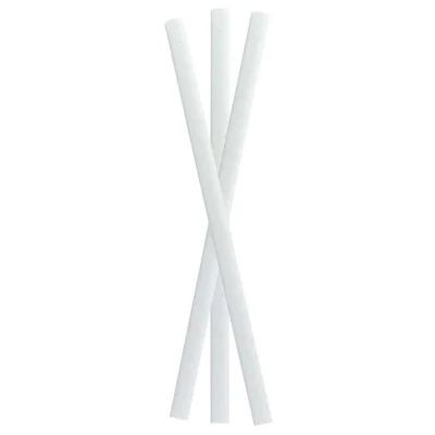 Set mit 3000 Stück - Weiße Strohhalm 0,8 x 0,8 x 19,7 cm Smoothie - Firstpack