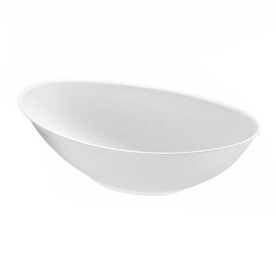 Set mit 250 Stück - Weiße ovale Salatschüssel 24 x 14,5 cm - Firstpack