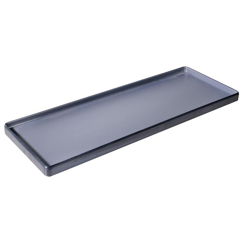 Rectangular Plate 50 x 18 cm Melamine Bicolor Grey/Black - Tirolix