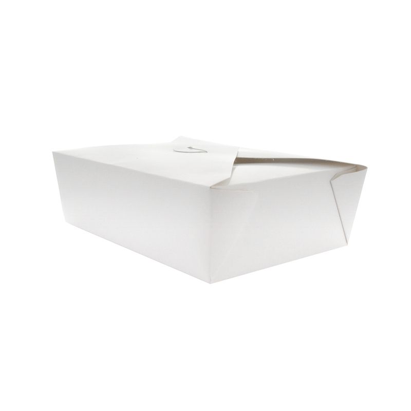Set of 200 pieces - White Food Box 21.7 x 16 x 6.7 cm - Firstpack