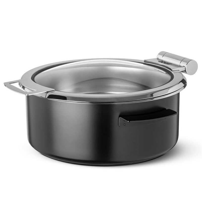 Abert Cosmo black food warmer 33 cm with lid for horeca table service
