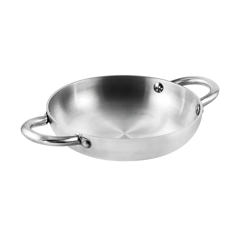 Abert stainless steel pot 16 cm with two handles for horeca use
