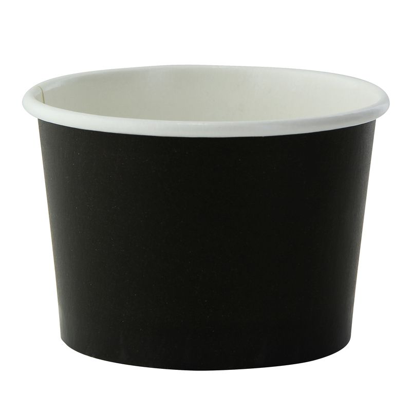 Set of 1000 pieces - Black Ice Cream Cup 130 ml - Firstpack