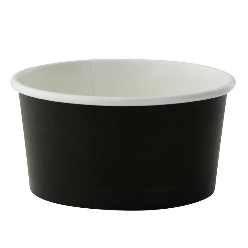 Set of 1000 pieces - Black Ice Cream Cup 200 ml - Firstpack