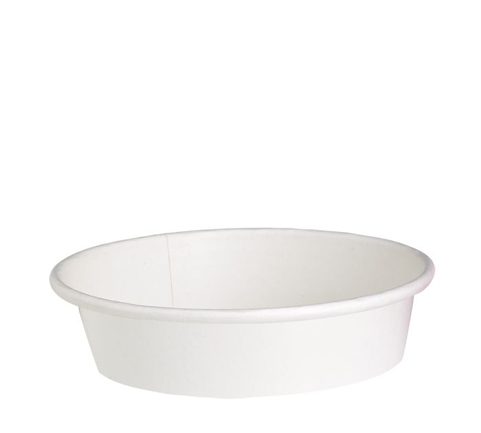 Set mit 360 Stück - Weiße Pappsalatschüssel ohne Deckel 480 ml - Firstpack