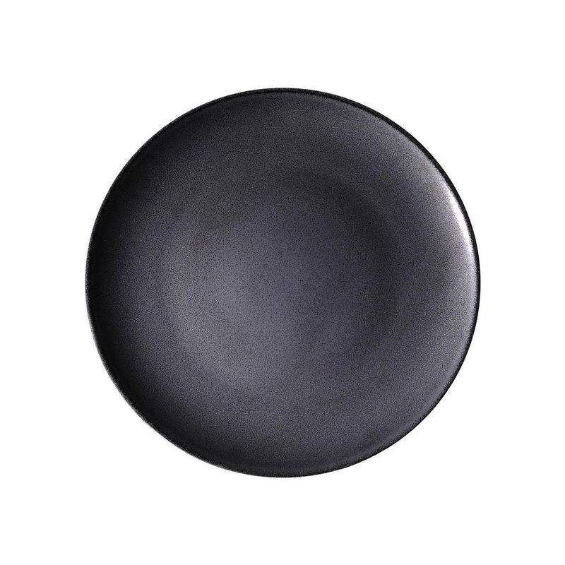21 cm Saturno Nero Angry porcelain flat plate for professional horeca use