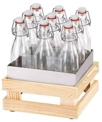 Beverage Set S h 29 cm 9 Flip-Top Bottles, Cooling Fins Raiser Nature - Frilich