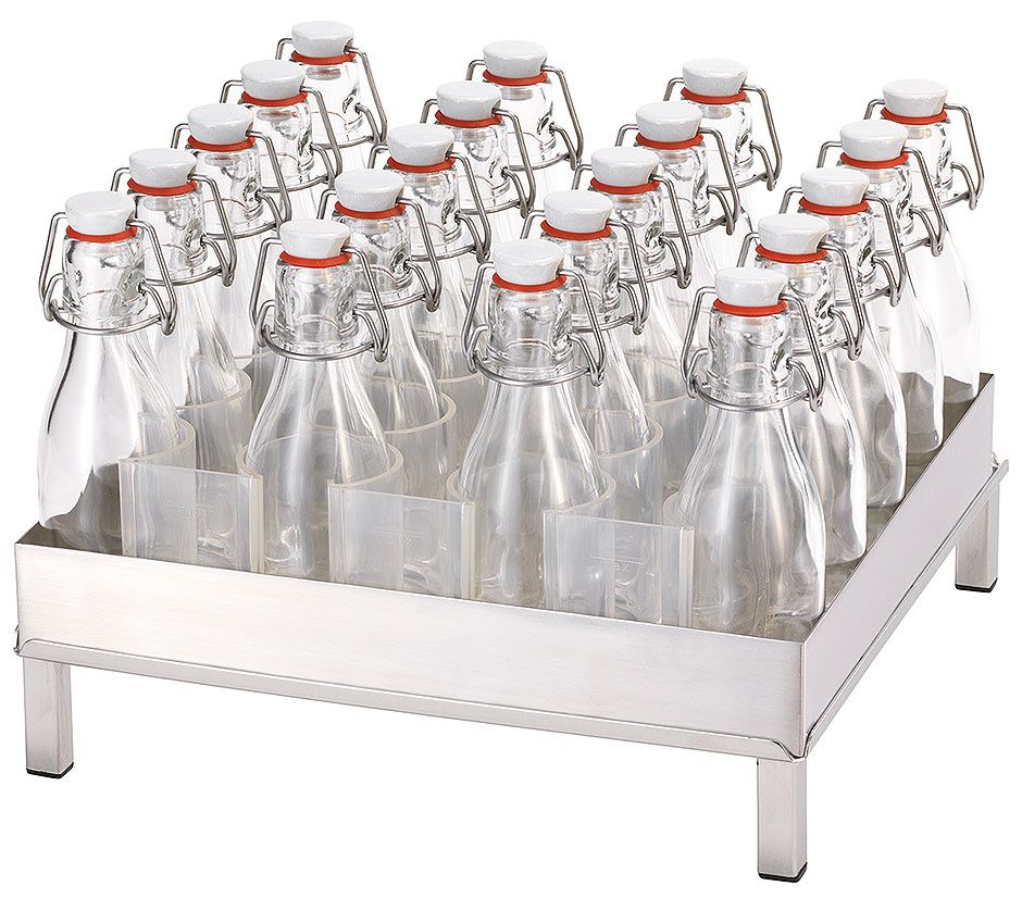 Beverage Set S h 25 cm 20 Flip-Top Bottles, Cooling Fins Raiser Inox - Frilich