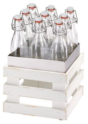 Beverage Set L h 36 cm White Varnished Used Look Raiser Vintage - Frilich