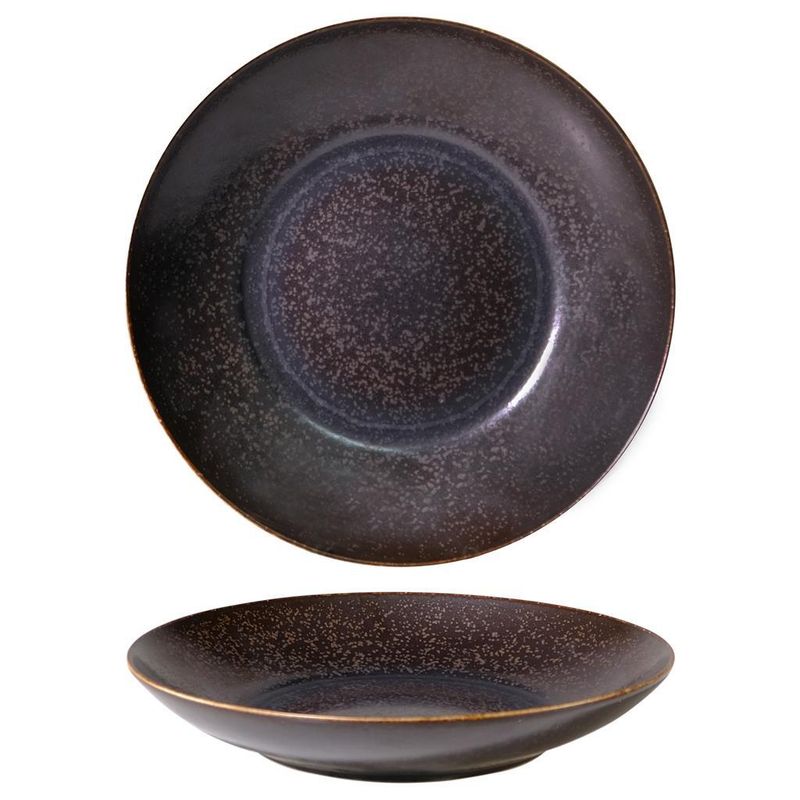 29 cm Saturno Powerful brown porcelain deep plate for horeca use