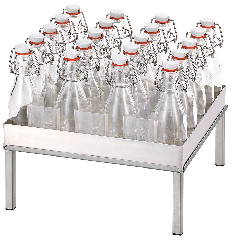 Beverage Set M h 30 cm 20 Flip-Top Bottles, Cooling Fins Raiser Inox - Frilich