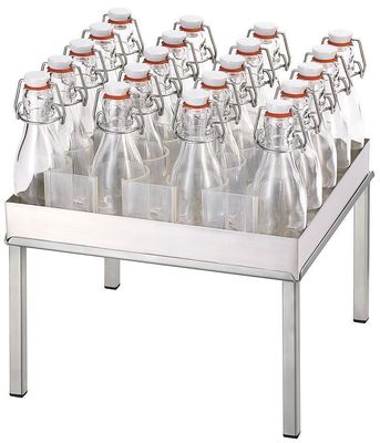 20 Flaschen mit Halterung h 35 cm Raiser Inox - Frilich