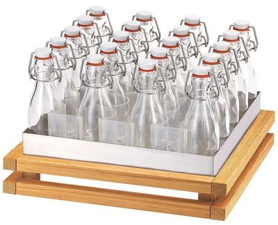 Beverage Set S h 26 cm 20 Flip-Top Bottles, Cooling Fins Raiser Oak - Frilich