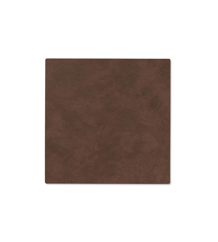 Placemat Nupo Square Dark Brown 28x28 cm - Lind DNA