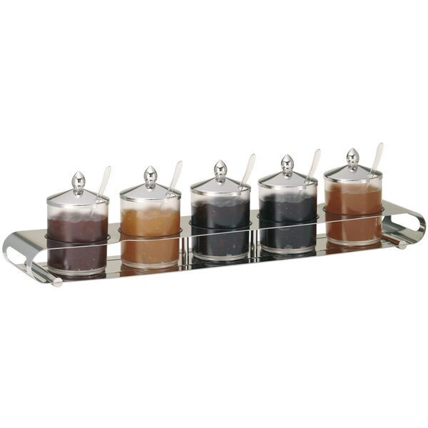 Jam Bar Quintet 5 Container (a 0.6 l), Stainless Steel Lid and Base Unison - Frilich