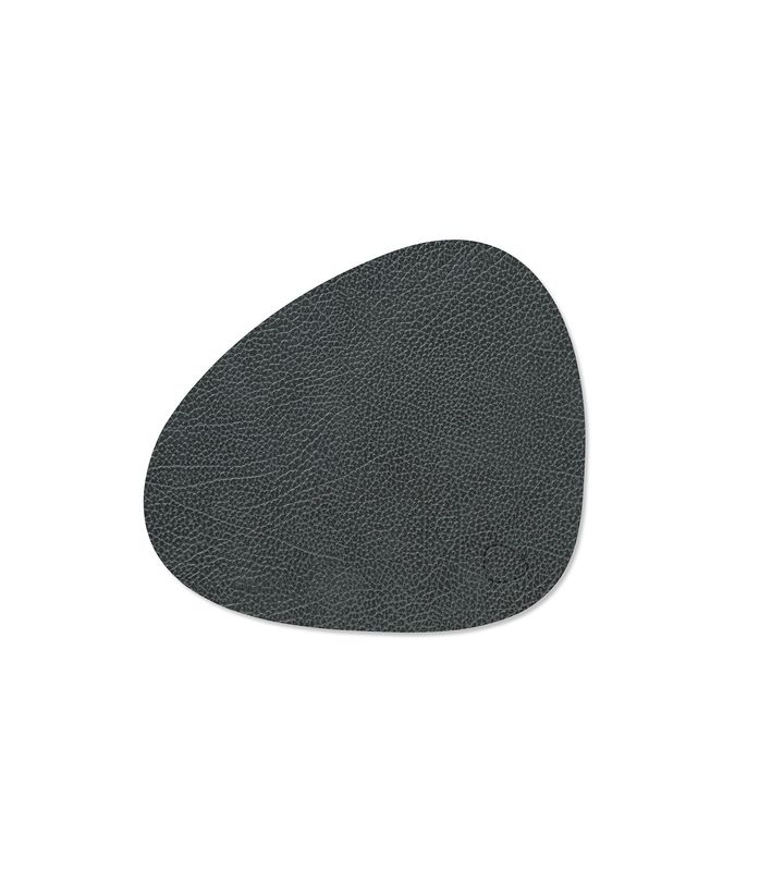 Placemat Hippo Curve Black Anthracite 24x28 cm - Lind DNA
