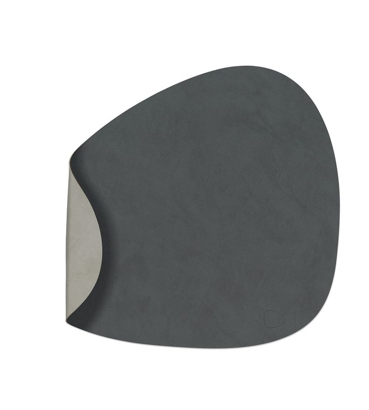 Placemat Double Curve Nupo Anthracite/ Nupo Light Grey 37x44 cm - Lind DNA
