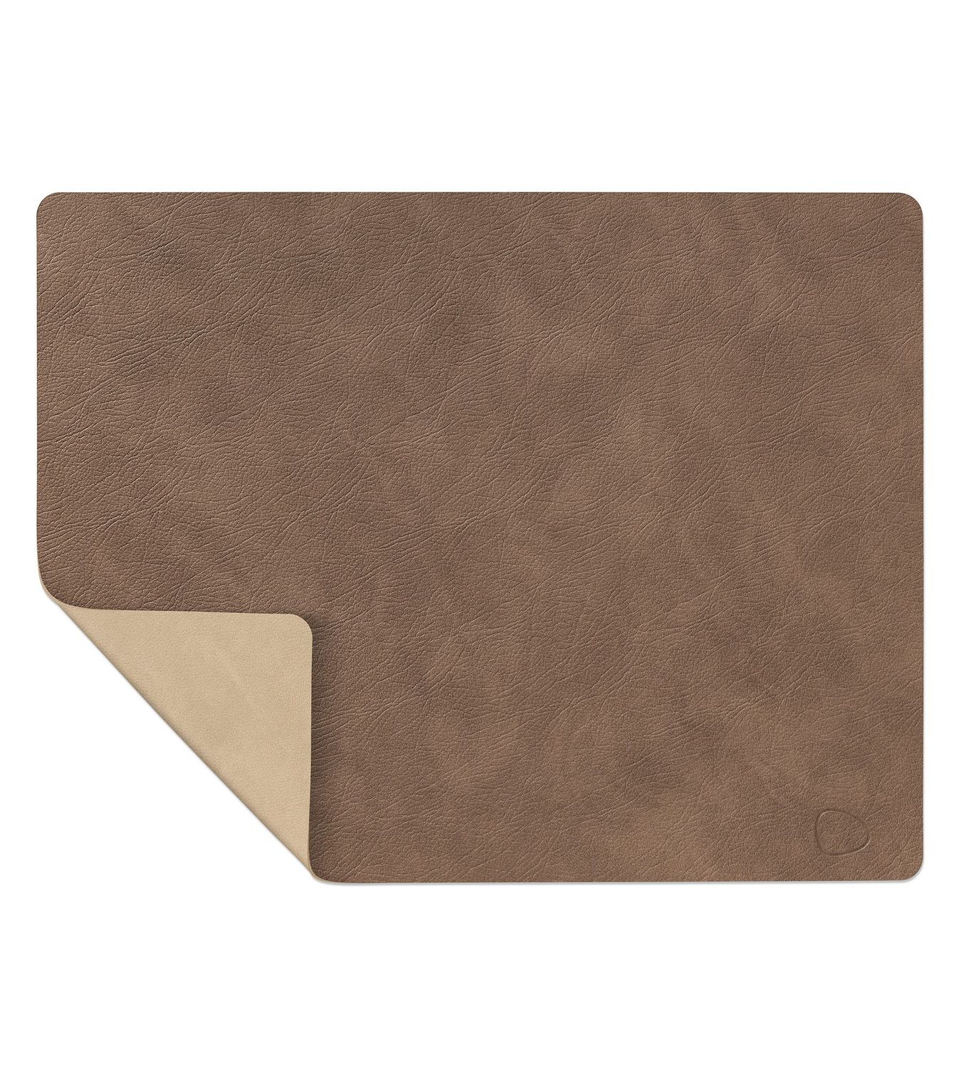 Placemat Double Square Cloud Brown/ Nupo Sand 35x45 cm - Lind DNA