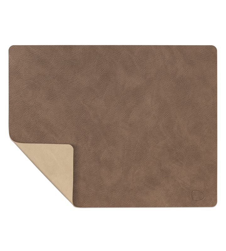 Tischset Double Square Cloud Braun/ Nupo Sand 35x45 cm - Lind DNA