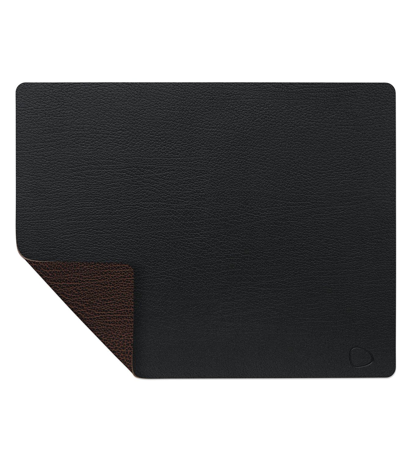 Double Square Placemat Bull Black/ Bull Brown 35x45 cm - Lind DNA