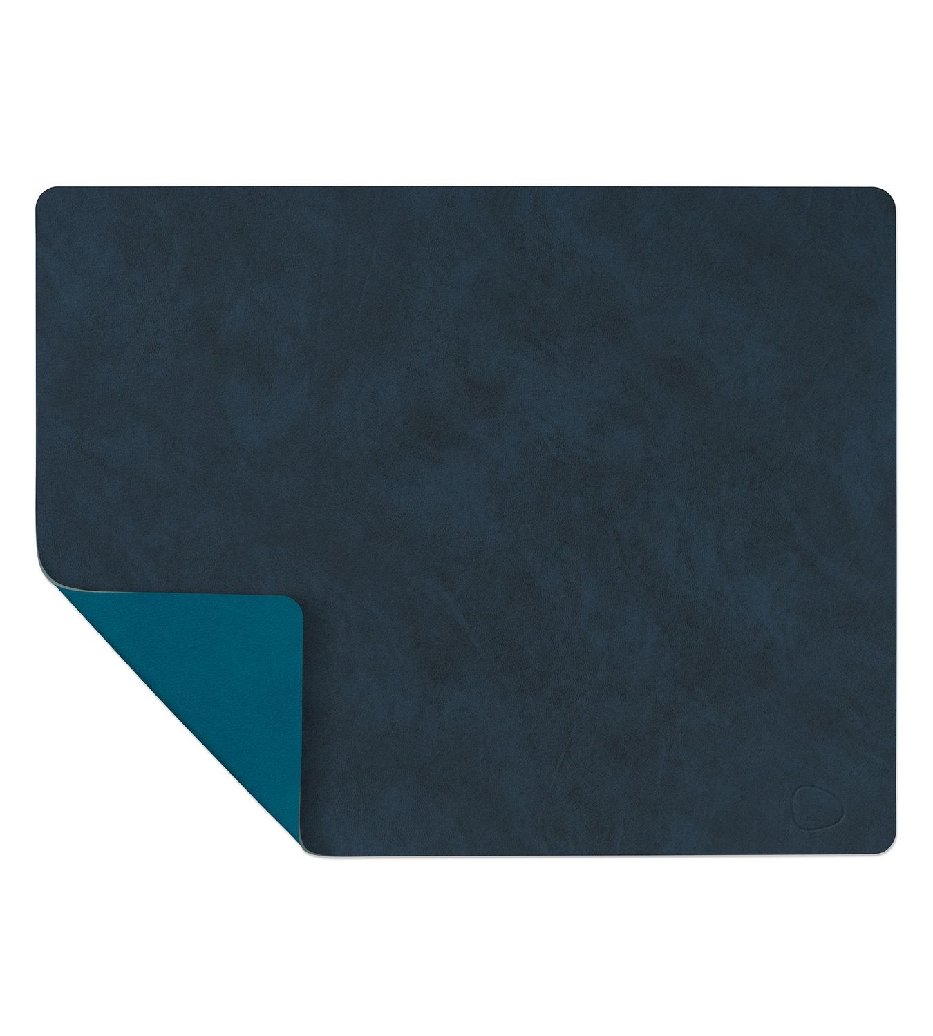 Placemat Double Square Nupo Midnight Blue/ Nupo Petrol 35x45 cm - Lind DNA