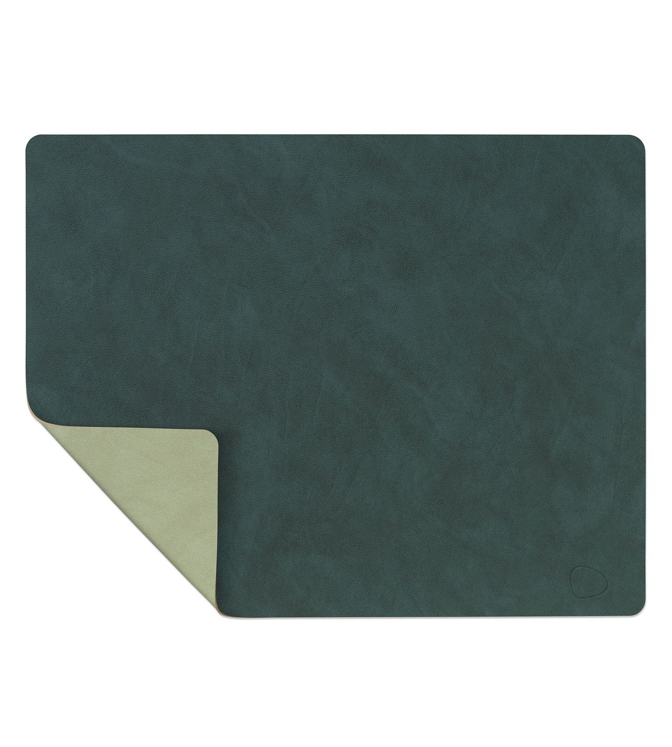 Placemat Double Square Nupo Dark Green/ Nupo Olive Green 35x45 cm - Lind DNA