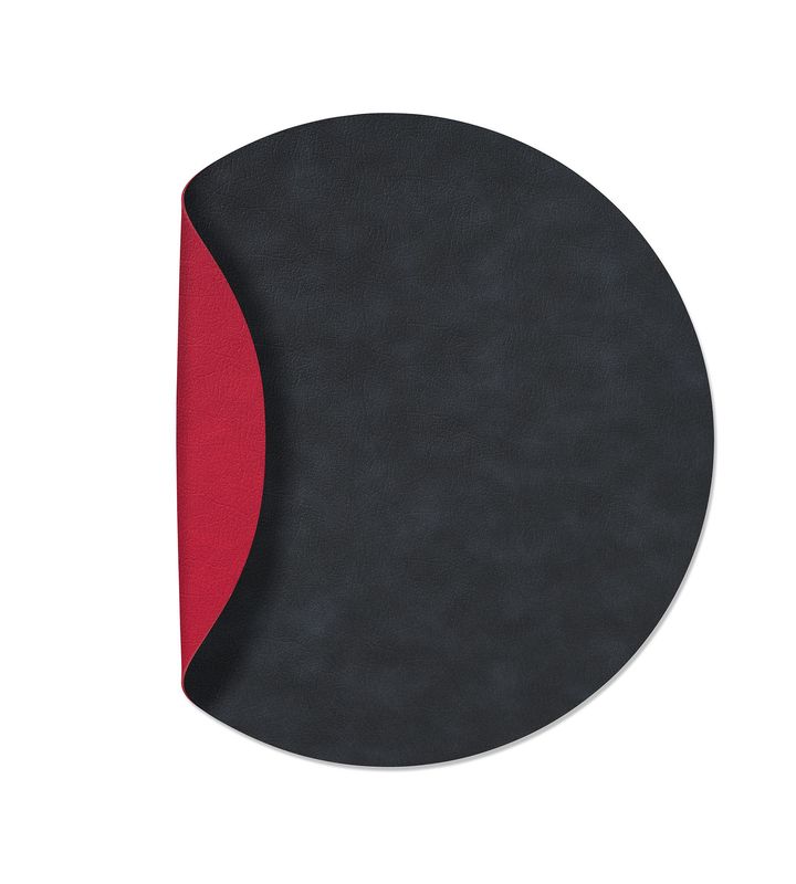 Tischset Double Circle Cloud Schwarz/ Cloud Rot 40 cm - Lind DNA