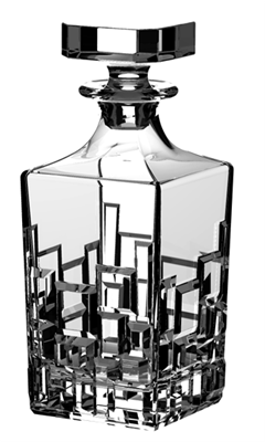 RCR Etna 81 cl square whisky bottle crystal glass for horeca use

