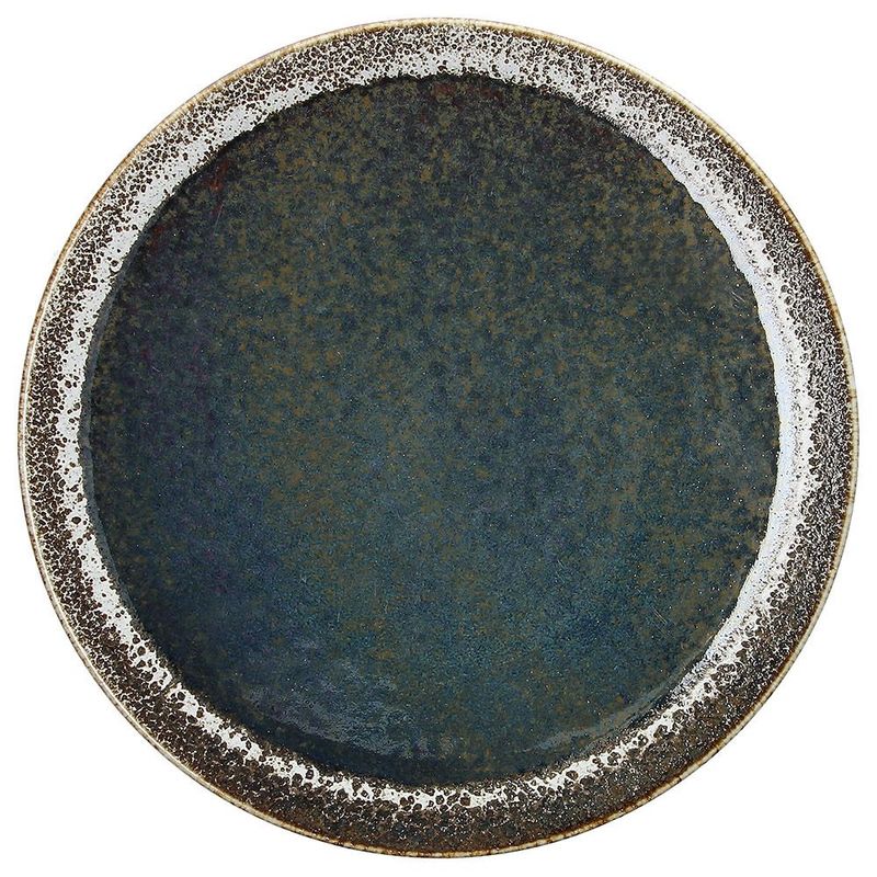Dessert Plate 21 cm Bloom Blue and Brown - Tognana