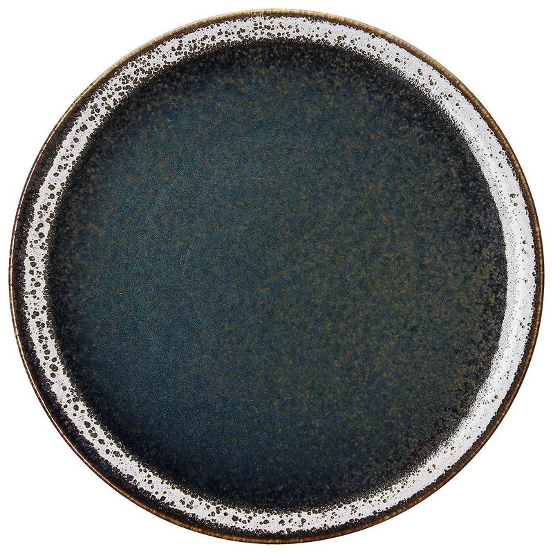 Flat Plate 27 cm Bloom Blue and Brown - Tognana