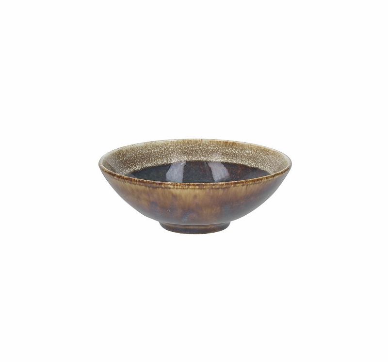 Bowl 15.5 cm Bloom Blue and Brown - Tognana