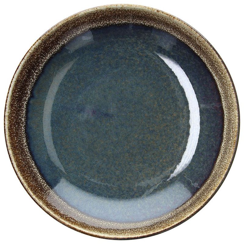Couscous Plate 26 cm Bloom Blue and Brown - Tognana