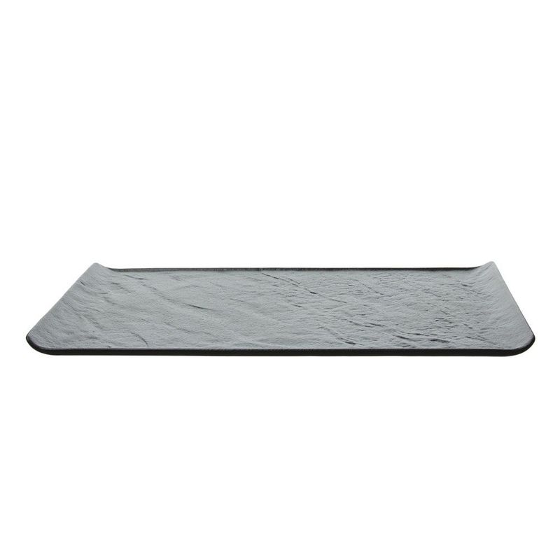 Rectangular Plate 33.5 x 20.5 cm Vulcania Black - Tognana