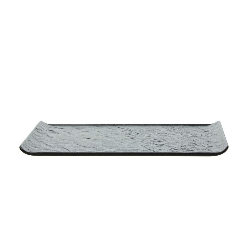 Rectangular Plate 26.5 x 13 cm Vulcania Black - Tognana