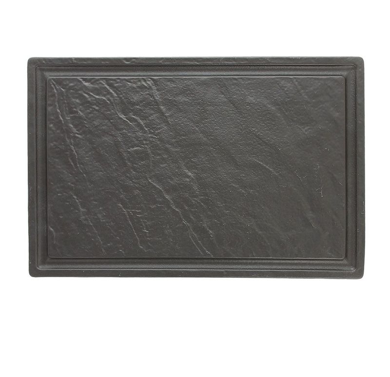 Rectangular Steak Plate 42 x 28 cm Vulcania Black - Tognana