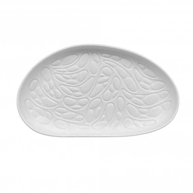 Cookplay matte porcelain oval plate 26x15 cm textured horeca