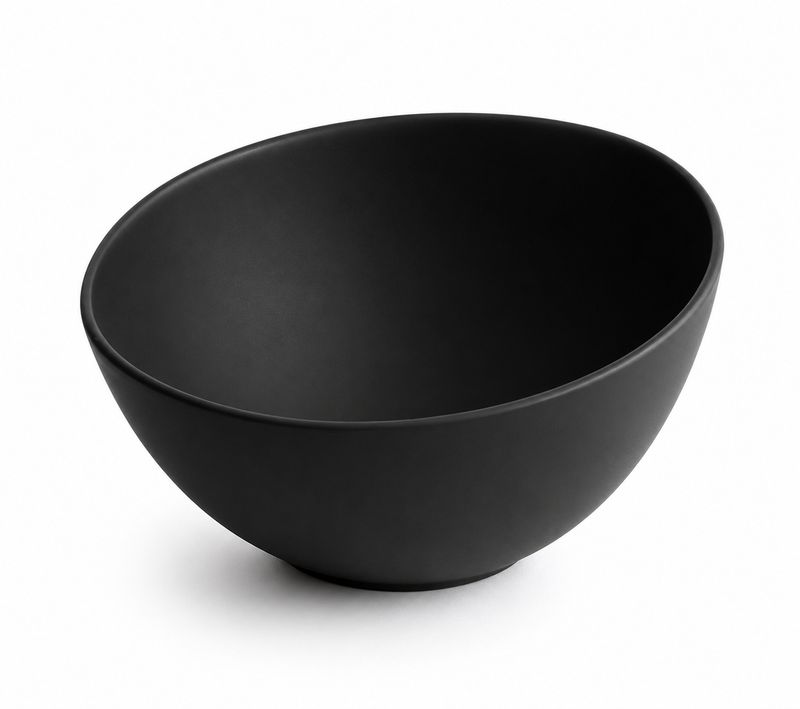 Matte Black Ice Cream Bowl 13 X 13,5 cm Shell Line - Cookplay