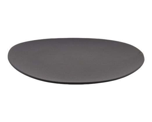 Matte Black Flat Plate 27,5 X 28,5 cm Shell Line - Cookplay
