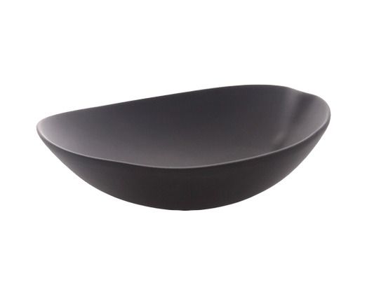 Matte Black Salad Bowl 21,5 X 22 cm Shell Line - Cookplay