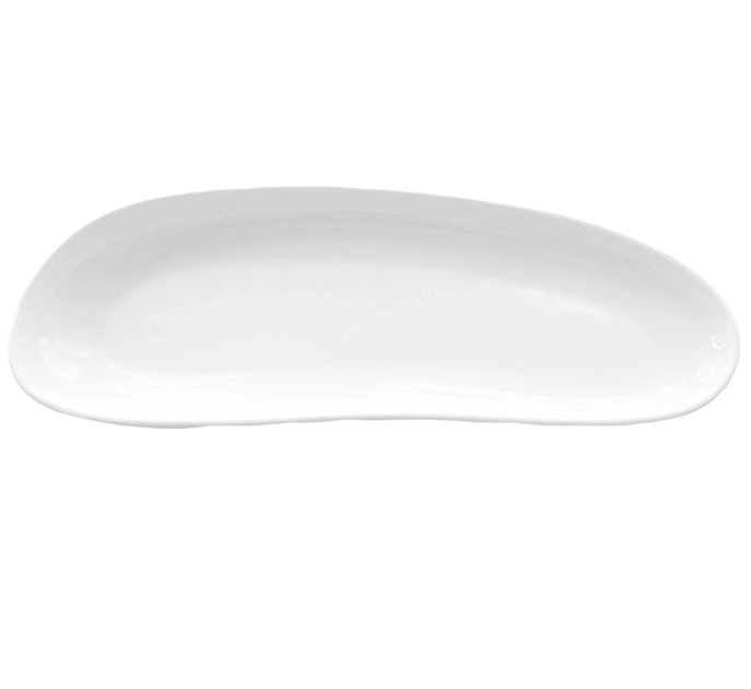 Cookplay glossy long porcelain deep plate 33.5x12 cm horeca